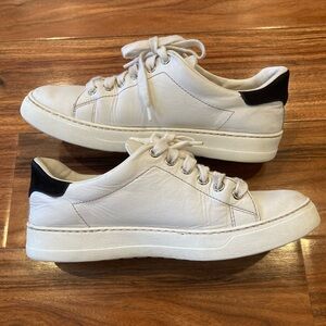 SALVATORE FERRAGAMO Women Pierre Leather Sneakers White Size 7